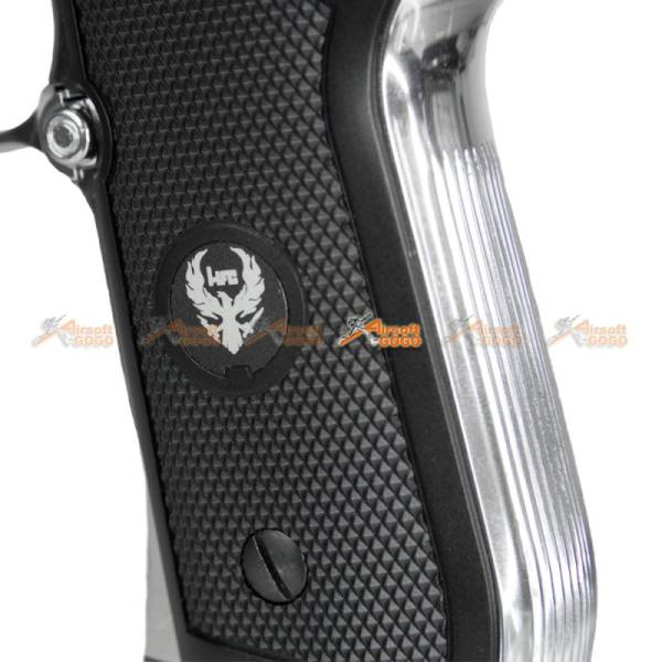 Keymore HFC M9A1 HGC-194 Gas Powered Tactical Airsoft Pistol w/ Blowback - Semi / Full Auto (Silver) - Image 5