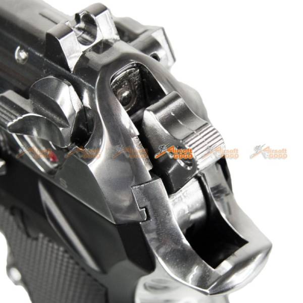Keymore HFC M9A1 HGC-194 Gas Powered Tactical Airsoft Pistol w/ Blowback - Semi / Full Auto (Silver) - Image 7