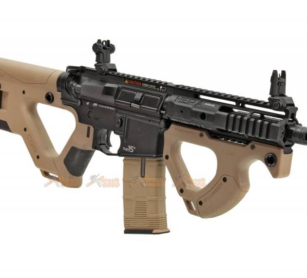 ICS CQR M4 EBB Rifle with S3 Electronic Trigger - Tan (Licensed by ASG HERA Arms)