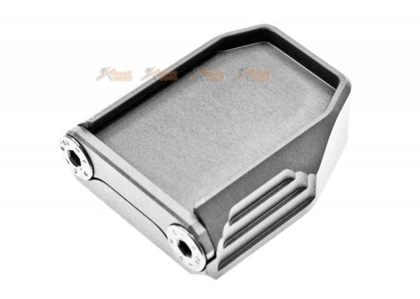 JDG Floyds Licensed Mag Base Plate for Tokyo Marui M&P9/ M&P9L ( Real Type Dummy Style ) - Limited Edition (Grey) - Image 2
