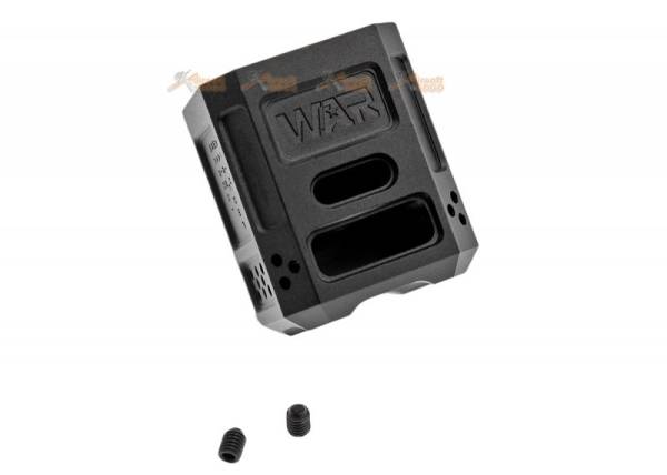 JDG WAR A10 Compensator 14mm CCW for Umarex(VFC)/ Tokyo Marui/ WE G17/ G18/ G19X/ G22/ G26 GBB  ( Licensed by WAR ) ( Black ) - Image 3