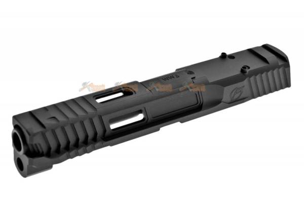 JDG Floyds Licensed The Poseidon Style M&P RMR Cut Slide Set for Tokyo Marui M&P9L GBB (w/ JDG 6.03mm Stainless Steel Precision 90mm Inner Banner) (Black) - Image 3