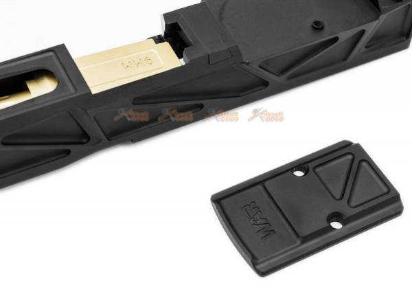 JDG WAR Afterburner RMR Slide Set for Tokyo Marui G19 Gen 3 GBB (Licensed by WAR) (Black Slide w/ Rose Gold Barrel) - Image 8