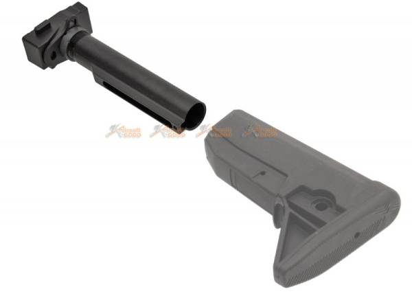 G36 Stock Adaptor with M4 6-Position stock pipe for Marui, Classic Army, Jing Gong AEG (Black) - Image 2
