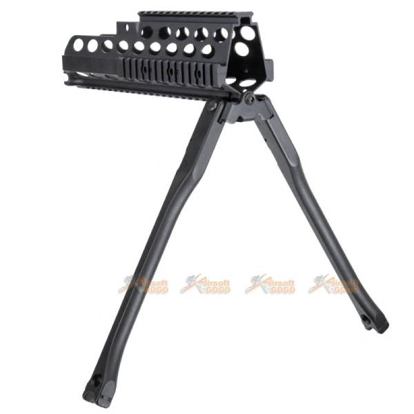 CNC Aluminium Alloy RAS Handguard with Bipods for JingGong / Classic Army / Marui G36 G36K G36V SL8 SL9 AEG