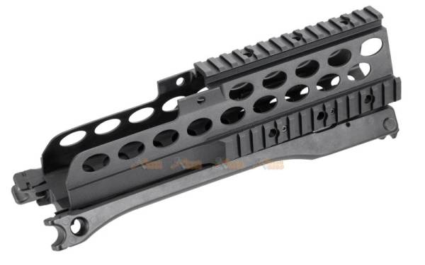 CNC Aluminium Alloy RAS Handguard with Bipods for JingGong / Classic Army / Marui G36 G36K G36V SL8 SL9 AEG - Image 2