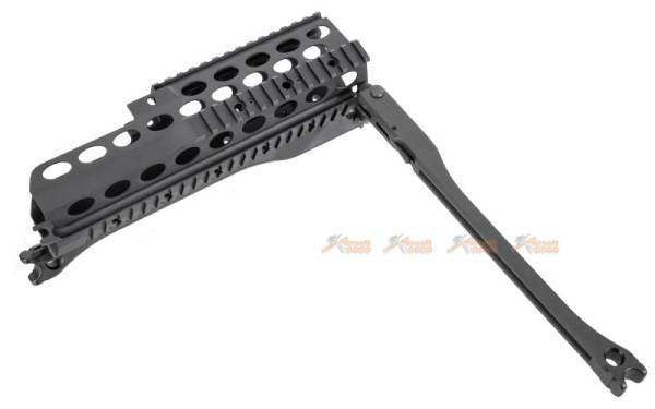 CNC Aluminium Alloy RAS Handguard with Bipods for JingGong / Classic Army / Marui G36 G36K G36V SL8 SL9 AEG - Image 3