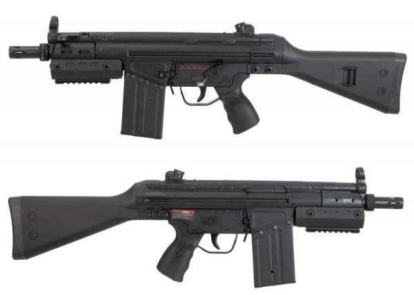 JG Tokyo Marui Clone T3 SAS-G Shorty RIS Airsoft AEG Rifle w/ Full Stock - Image 2