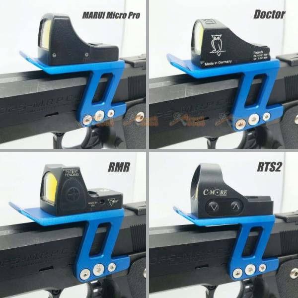 JLP Amphibious Red-Dot Sight Mount for Tokyo Marui, AW, WE, Hi-Capa, Marui Micro Pro/ Doctor/ RMR/ RTS2 GBB (Blue) - Image 3