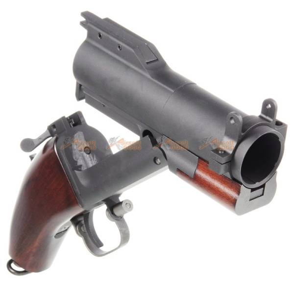 King Arms Full Metal M79 Airsoft Grenade Launcher (Type: Sawed Off / Real Wood) - Image 4