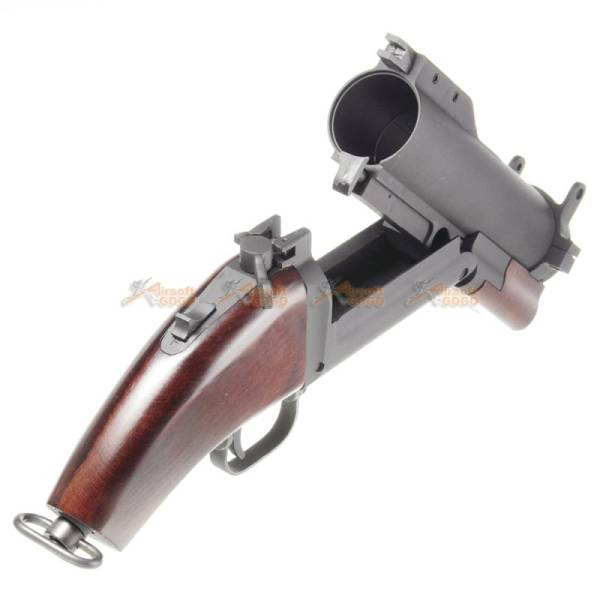 King Arms Full Metal M79 Airsoft Grenade Launcher (Type: Sawed Off / Real Wood) - Image 2