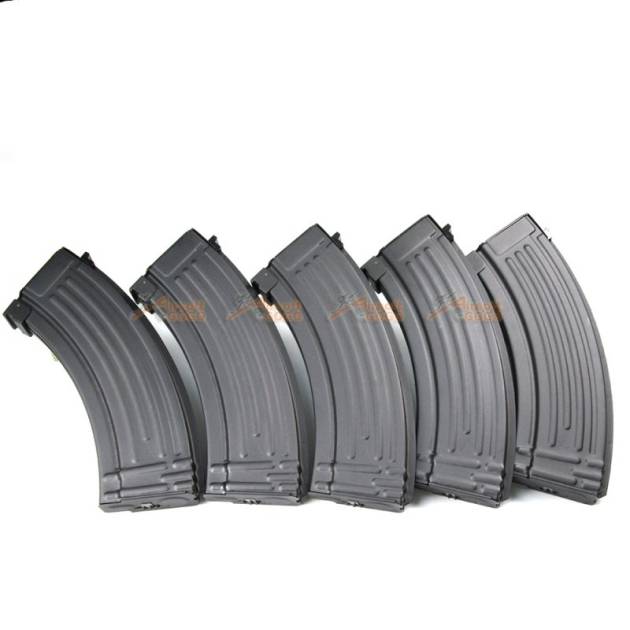 600rds Hi-Capa Magazines for Marui and King Arms AK Series Airsoft AEG (5pcs Pack, Black)