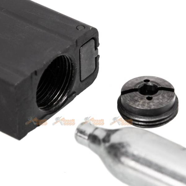 15rds CO2 Metal Magazine for King Arms M1A1 Airsoft GBBR (Black) - Image 3