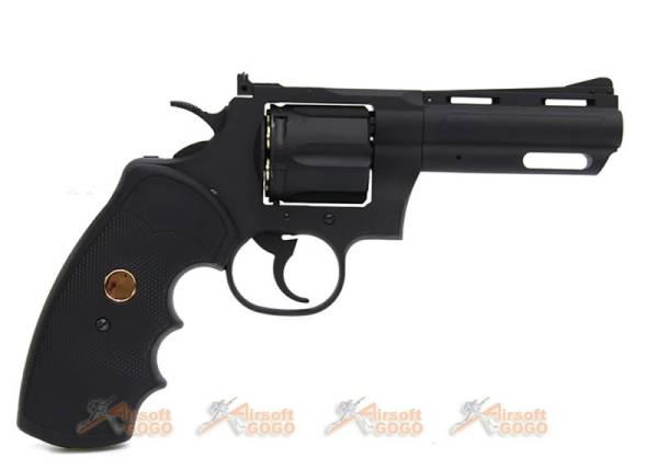 King Arms Python .357 Magnum CO2 Revolver (Black, 4-inch Barrel) - Image 6