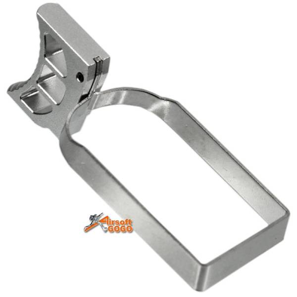 KF Airsoft Aluminum CNC Trigger & Bar for Tokyo Marui Hi-Capa 5.1 GBB (Silver) - Image 2