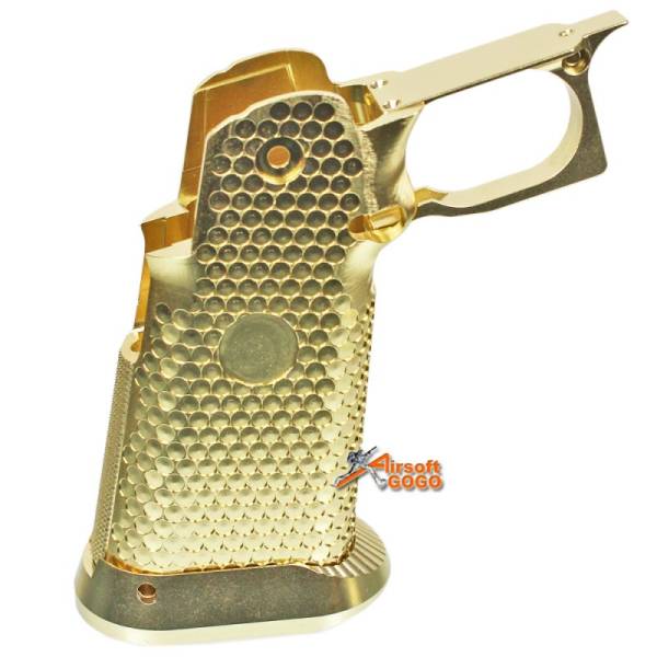 KF Airsoft CNC Aluminum Grip For Tokyo Marui Hi-Capa 5.1 Series GBB (Gold) - Image 3