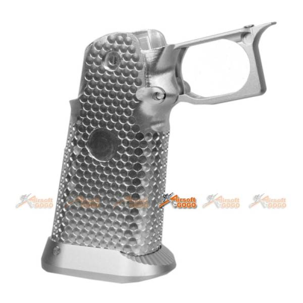 KF Airsoft CNC Aluminum Grip For Tokyo Marui Hi-Capa 5.1 Series GBB (Silver) - Image 2