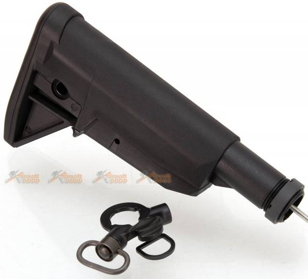 Stock with 6 Position Stock Tube for G&G ARP9 & ARP556 Airsoft AEG (Black)