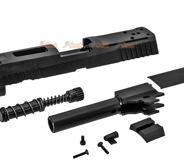 Mafio Airsoft SIG X-CARRY Stainless Steel Slide Kit for VFC/ SIG AIR M18 GBB -Black