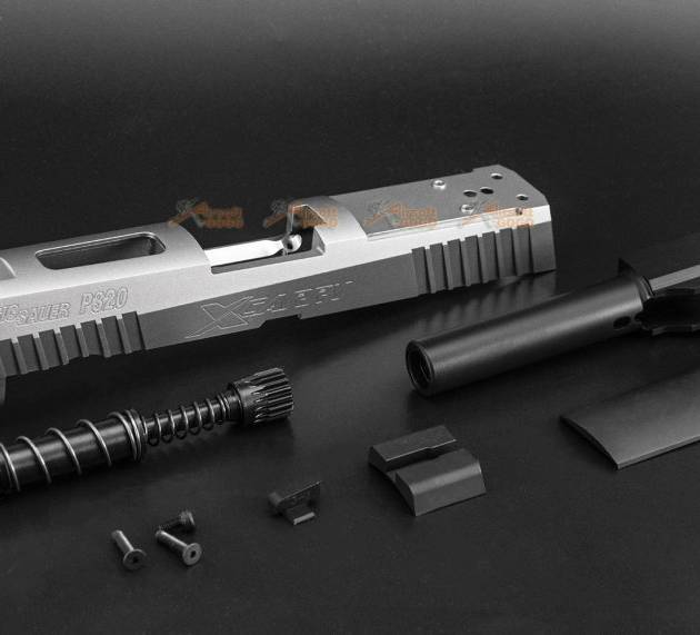 Mafio Airsoft SIG X-CARRY Stainless Steel Slide Kit for VFC/ SIG AIR M18 GBB -Silver