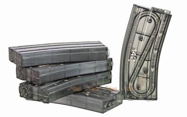 ARES 140rds M16 Mid-Cap Magazine for M4 / M16 AEG (5PCS / BOX) - Transparent - Image 3