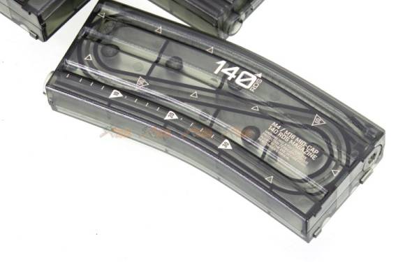 ARES 140rds M16 Mid-Cap Magazine for M4 / M16 AEG (5PCS / BOX) - Transparent - Image 4