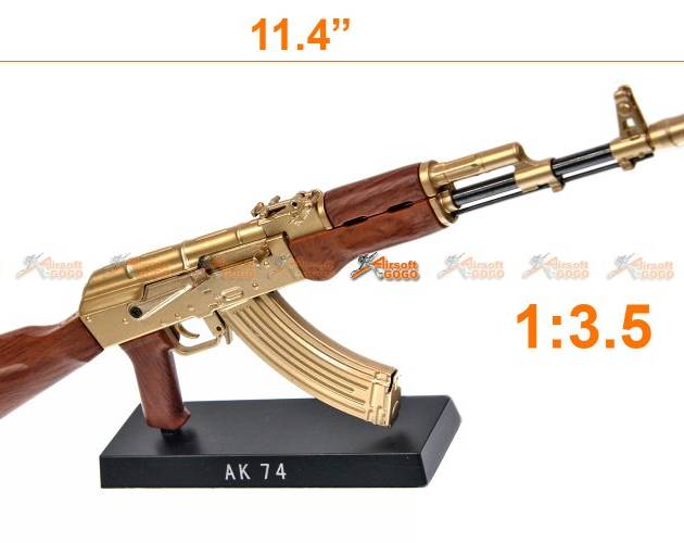 11.4" Toy 1:3.5 Scale Figure Metal Model AK74 for Display
