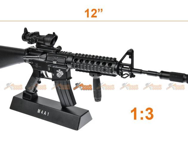 12" Toy 1:3 Scale Figure Metal Model M16A4 for Display