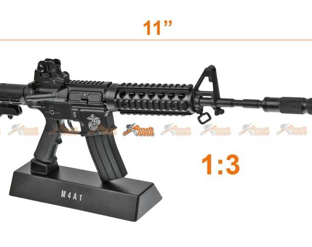 11" Toy 1:3 Scale Figure Metal Model M4A1 (RIS Version) for Display
