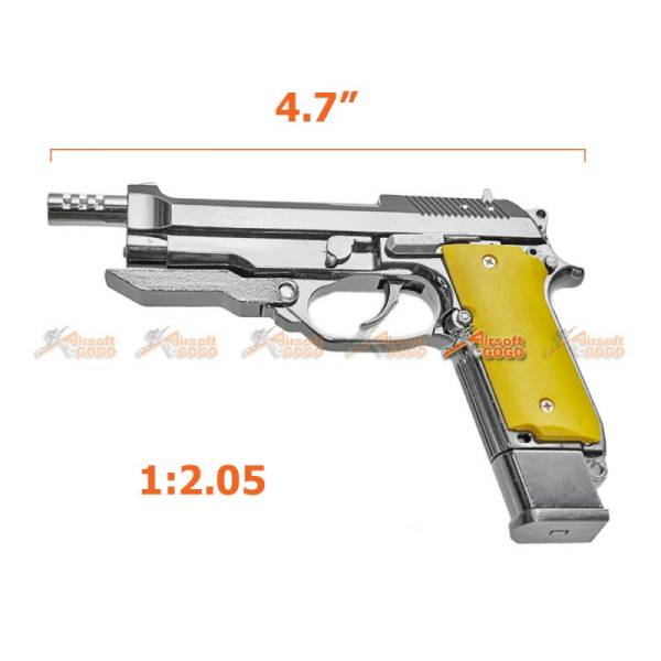 1:2.05 Beretta 93R Die-Cast Metal Gun Model