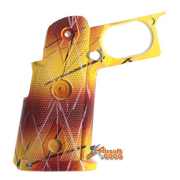 MIC Custom Frame Grip for Marui WE Hi-CAPA GBB  (Red mix Mango)