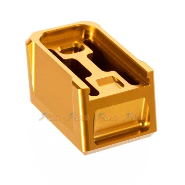 MITA Aluminium Magazine Base for Marui & WE G Series GBB (Gold, Thick Type) - Image 5