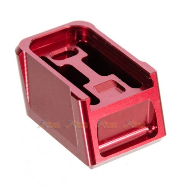 MITA Aluminium Magazine Base for Marui & WE G Series GBB (Red, Thick Type) - Image 4