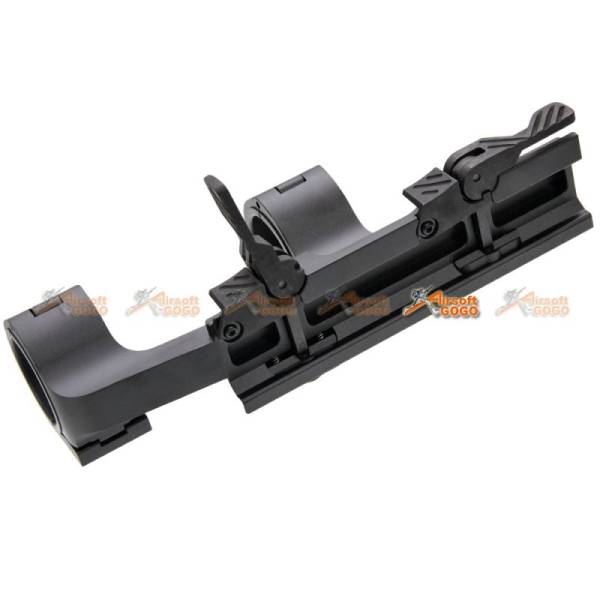 30mm Dual QD Scope Mount for Airsoft 20mm RAS RIS Rail (Black) - Image 2