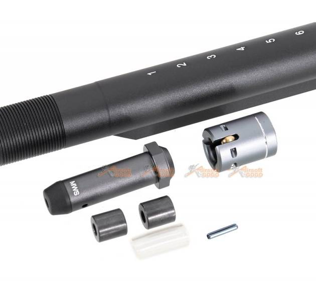 G&P GBB Roller Bolt with Marui M4 MWS 5 Position Buffer Tube Set