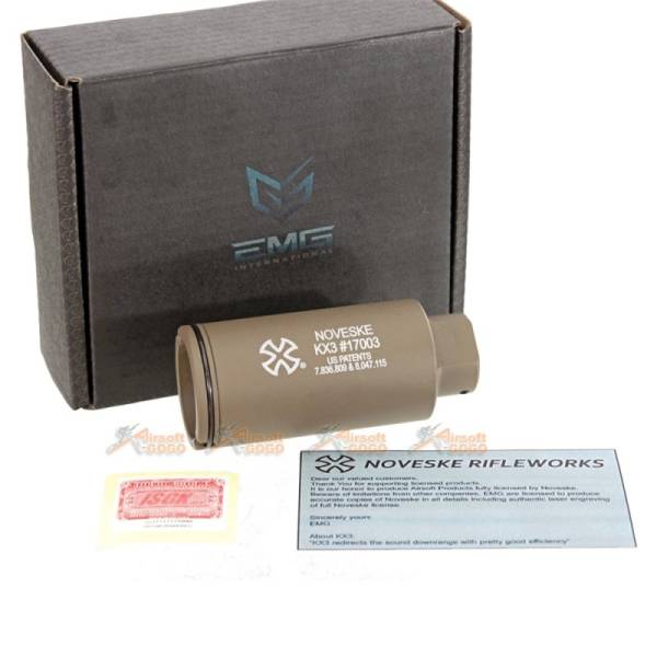 EMG NOVESKE KX3 ADJUSTABLE SOUND AMPLIFIER FLASHHIDER (COLOR: FLAT DARK EARTH TAN / 14MM NEGATIVE) - Image 3