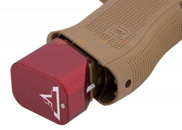 Pro-Arms TT Style Plus 5 Magazine Base for Umarex/VFC GLK GBB Magazine - Red - Image 4