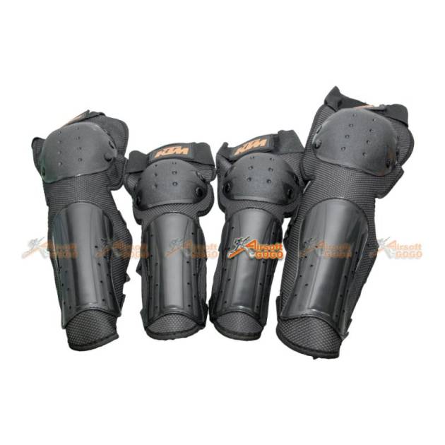 Knee & Elbow Protective Pads for Airsoft (Black)