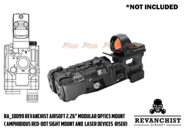 Revanchist Airsoft 2.26??Modular Optics Mount & Laser Devices Riser for T2 / Amphibious Red-Dot Sight - Image 6