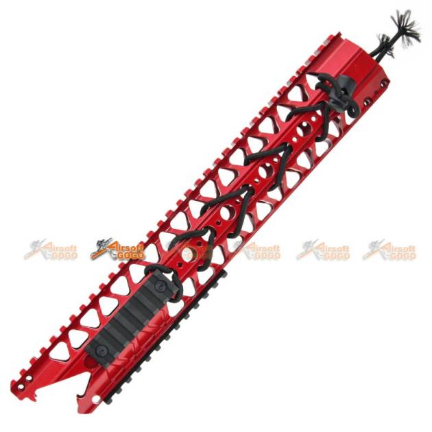 ADW 13.2 inch CNC Alum Rail Kit Set w/ Rail (Red)