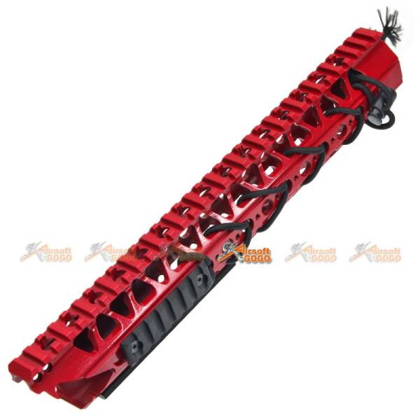 ADW 13.2 inch CNC Alum Rail Kit Set w/ Rail (Red) - Image 4