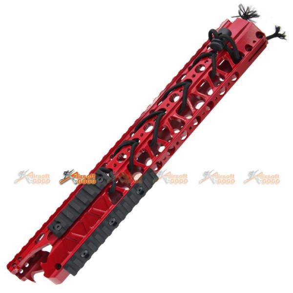 ADW 13.2 inch CNC Alum Rail Kit Set w/ Rail (Red) - Image 2