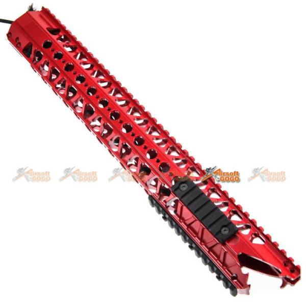 ADW 16 inch CNC Alum Rail Kit Set w/ Rail (Red) - Image 2