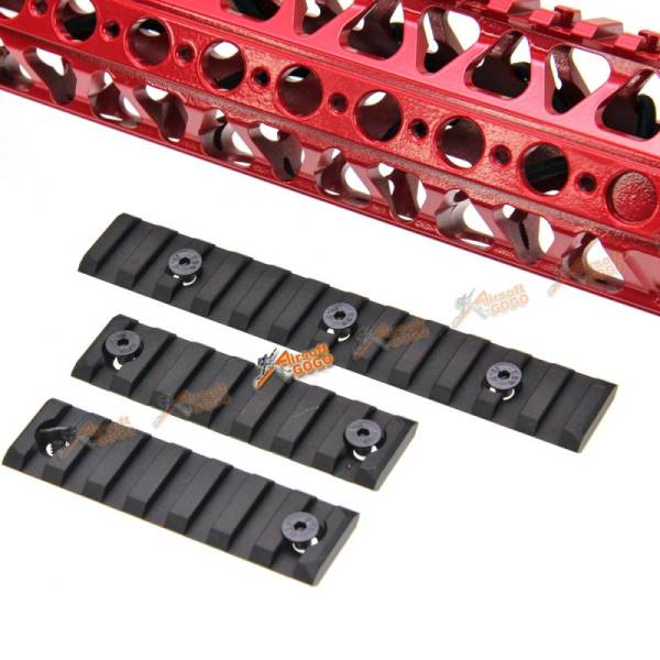 ADW 16 inch CNC Alum Rail Kit Set w/ Rail (Red) - Image 3