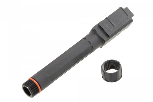RGW A9 Style Threaded Outer Barrel For Umarex/ VFC Glock 45, 19X GBB ( BK - Image 2