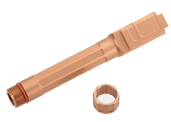 RGW A9 Style Threaded Outer Barrel For Umarex/ VFC Glock 45, 19X GBB (BZ - Image 3