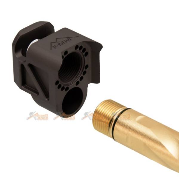 RGW PMM Compensator with Outer Barrel for VFC G19X & G45 Gen5 Airsoft GBB (DE/ Black) - Image 3
