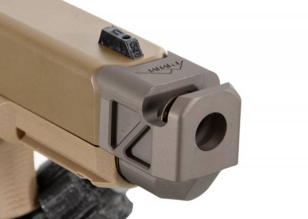 RGW PMM Compensator with Outer Barrel for VFC G19X & G45 Gen5 Airsoft GBB (DE/ Black) - Image 7