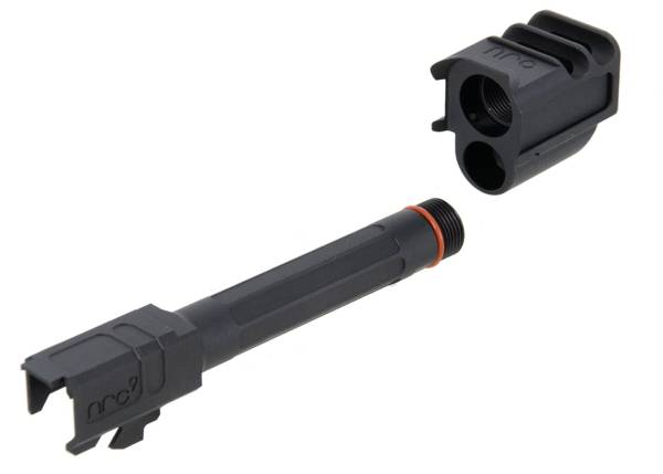 RGW ARC9 Threaded Barrel with Sparc V2-G5 Compensator for VFC Glock 45 / 19x GBB Pistol - BK - Image 6