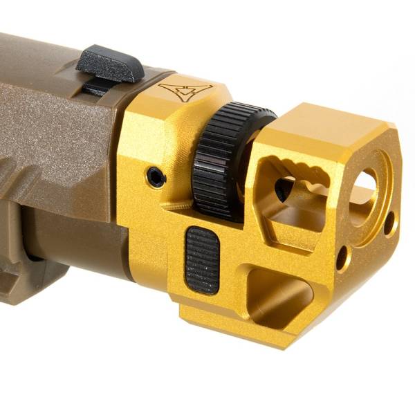 RGW KI Velocity Style Compensator CCW 14mm for SIG AIR/VFC P320 M17 M18 GBB (Golden) - Image 2